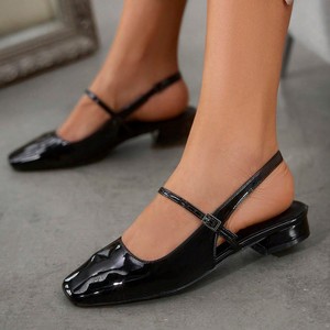 Scarpe Mary Jane in Pelle Lucida con <span class=keywords><strong>Tacco</strong></span> <span class=keywords><strong>Basso</strong></span> per Donna, <span class=keywords><strong>Sandali</strong></span> Semplici di Alta Qualità, Produzione Personalizzata all'Ingrosso - Product Image 2