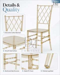 Premium <b>Clear</b> PC Chiavari <b>Chair</b> Detachable Diamond Back Wedding Event Banquet Rental Factory Wholesale - Product Image 3