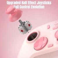 Control Inalámbrico GameSir Nova 2 Lite Rosa de 3 Modos con Efecto Hall para Nintendo Switch, iPhone, Android, PC, Regalos