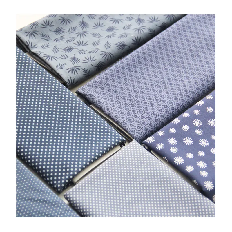 Polyester/Cotton Fabrics 45*45 Tc Poplin printed fabric for men's shirt