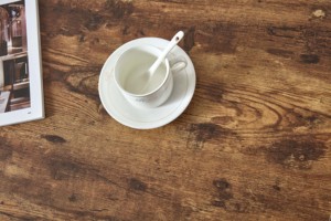 <span class=keywords><strong>Table</strong></span> basse rectangulaire industrielle avec étagère de rangement à lattes, plateau en bois rustique pour salon - Product Image 5