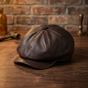 BS International Unisex Durable Quality Genuine Leather <b>Cowboy</b> <b>Hat</b> Custom Logo Fashion Travel Four Seasons Beach Gift NAR090 - Product Image 1