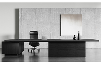 Ensemble de bureau et de chaise de direction moderne, modèle de bureau grand format pour une seule personne, utilisation commerciale requise