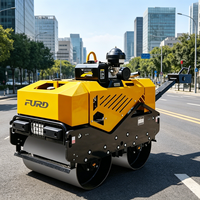 Rouleau compresseur vibrant électrique à double tambour, autoporté, pour un fonctionnement fluide, avec pièces détachées, pour le compactage de la terre, prix