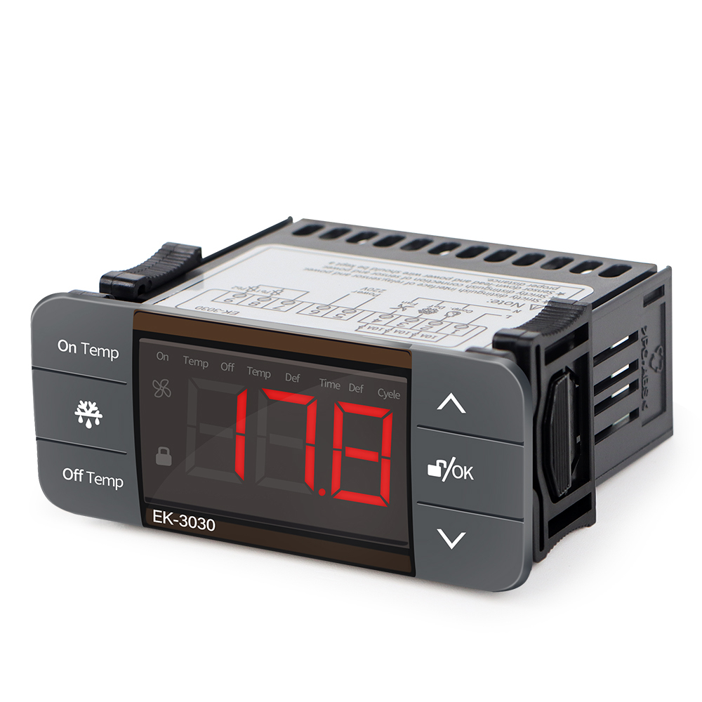 EK-3010 RéGulateur de TempéRature 220V Capteur RéFrigéRation Chauffage Alarme Thermostat avec EK-3010 RéGulateur de TempéRature 220V Capteur RéFrigéRation Chauffage Alarme Thermostat avec