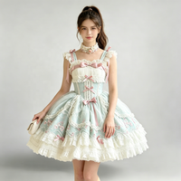 Robe Lolita Vert Style Ballet Doux et Épicé pour Femme Adulte, Tenue de Cosplay Pure et Délicate pour Fête d'Anniversaire