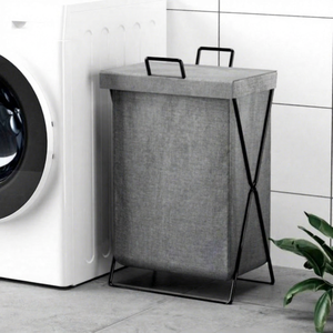 Modern Durable Non-Woven Fabric Bathroom Laundry Basket with Storage Factory Direct - Product Image 1