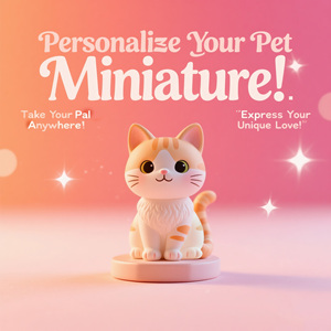Tượng động vật 3D có thể tùy chỉnh nhiều thiết kế có sẵn đáng yêu đáng yêu với sản phẩm dịch vụ chế tạo giá trị tưởng niệm - Product Image 2