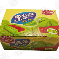 Nouveau goût saveur de pastèque gelée gomme à bulles super gros chewing-gum avec emballage de boîte de remplissage de bonbons à la gelée
