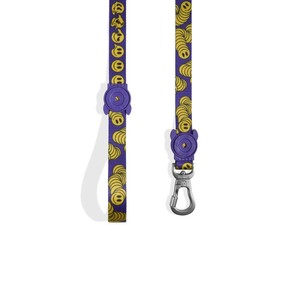 Correa para Perros Zmiley con Patrón Morado y Amarillo, Ajustable, para Mascotas - Product Image 1