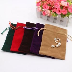 Sac cadeau en velours personnalisé avec cordon de serrage, petit format, emballage recyclable pour bijoux - Product Image 5