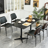 Chaise au design élégant avec dossier, prix de gros, chaise de salle à manger en similicuir noir de luxe personnalisée pour restaurant