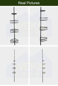 Organizador de Baño Moderno de Acero Inoxidable de 4 Niveles, Telescópico y Ajustable, para Montar en la Esquina de la Ducha - Product Image 6