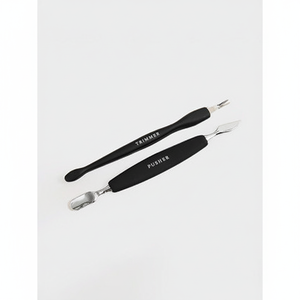 Dual Stainless Steel Pusher Nail <b>Cuticle</b> <b>Trimmer</b> Set - Product Image 2