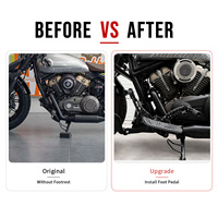 Repose-pieds de moto en alliage d'aluminium CNC, creux, larges, antidérapants, pièces de modification découpées pour Benda Napoleonbob 250