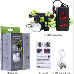 4LED Safety Reflection Infrared Blinking Run Lamp Outdoor Waterproof Night Running <strong>Light</strong> Led <strong>Chest</strong> <strong>Light</strong> for <strong>Runners</strong> - Product Image 6