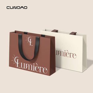 Cundao Custom <strong>Logo</strong> Luxury <strong>Paper</strong> <strong>Bag</strong> Gift <strong>Paper</strong> <strong>Bags</strong> <strong>with</strong> Ribbon Handles For Shopping - Product Image 2