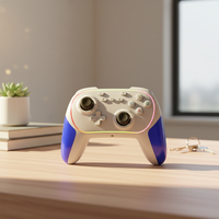 Mando inalámbrico BT GAMINJA para Nintendo Switch 2/Lite/PC con doble vibración, botón Turbo giroscópico de 6 ejes, controlador de juego RGB