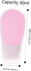 90ml Bouteille de lotion pour le corps de voyage anti-fuite vide Distributeur en silicone Bouteille et récipient de shampooing pour voyage - Product Image 2