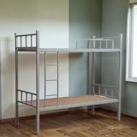 Lit superposé triple gris argenté moderne, cadre en acier réglable, nouveau design, mobilier de chambre pour maison, hôtel, ferme