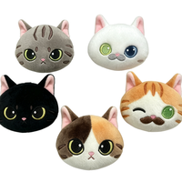 Porte-clés en peluche chat d'anniversaire en gros, Kawaii, dessin animé brodé, anti-stress, en polyester et coton PP