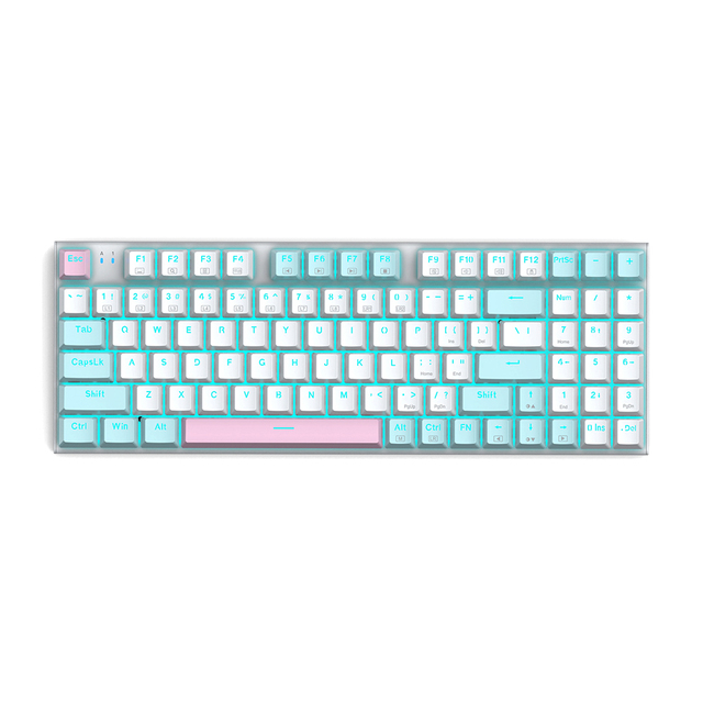 Factory New Release Independent Numeric Keypad 94keys LED Aluminum Mechanical Gaming Keyboard Waterproof Design for Office