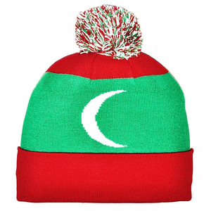 Nuevo Gorro de Punto con la Bandera de Jordania, Gorro de Invierno para Hombre y Mujer, Gorro con Pompón, Gorro Cálido, Suave y Elástico, Barato, Personalizado, al por Mayor - Product Image 4