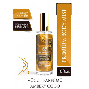 Dermoday Ambery Coconut Body <b>Mist</b> 100ml - Tropical Coconut & Amber Fine Fragrance in Deluxe Glass <b>Bottle</b> - Product Image 2