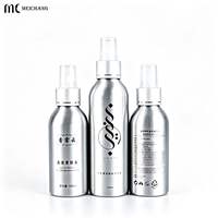 Flacon pulvérisateur en aluminium à large angle, 40 ml-250 ml, à fine brume, anti-fuite, protection UV, emballage cosmétique