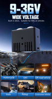 50W double lentille haute puissance voiture led calandre lumières brouillard travail lumière lumières auxiliaires pour véhicule tout-terrain SUV camion