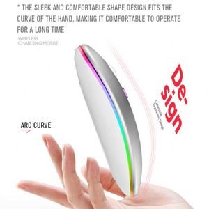 Ratón Inalámbrico Ergonómico Recargable X722-2 de Modo Dual para Juegos, 2.4G BT, Portátil, con Receptor Nano USB - Product Image 4