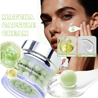 Crème hydratante ultra-apaisante en capsules avec logo personnalisé, matcha, aloe vera, camomille, réparation de l'acné, huile d'arbre à thé, contrôle du sébum, 50g