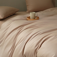 Ensemble de literie hôtelière 4 pièces en coton 100% de qualité supérieure, couleur unie, 200 fils/cm², toutes saisons, écologique, pour usage domestique