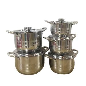 Ensemble de casseroles <span class=keywords><strong>Lechen</strong></span> Modern 5 pièces en acier inoxydable à double fond extra épais, compatible lave-vaisselle, écologique, 16-28 cm - Product Image 1