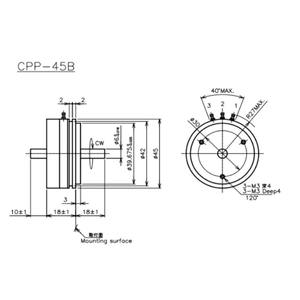 เซ็นเซอร์วัดมุม CP-45 1k 5k 10k CP-45FB สำหรับโพเทนชิโอมิเตอร์ - Product Image 3
