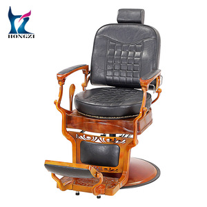 Fauteuil de Barbier Vintage Hongzi Hydraulique Inclinable et Rotatif Robuste pour Salon de Coiffure Usage Commercial - Product Image 5