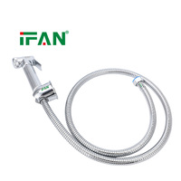 IFAN, fabricant chinois, pulvérisateur de bidet en plastique couleur argent bon marché avec poignée, pour l'hygiène personnelle, pulvérisateur de bidet réglable