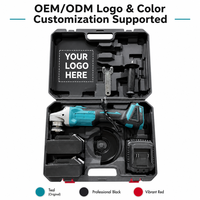 Meuleuse d'angle sans fil sans balais, outil de meulage électrique au lithium-ion, kit complet pour la découpe et le polissage des métaux