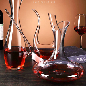 <span class=keywords><strong>Carafe</strong></span> à vin en cristal sans plomb en forme de U, avec aérateur intégré, pour bar, vente en gros - Product Image 2