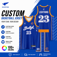 Jersey Baseball Custom Biru Desain Kustom Jersey Baseball Seragam Basket Remaja Dicetak Ukuran Besar Jersey Mesh Bernapas