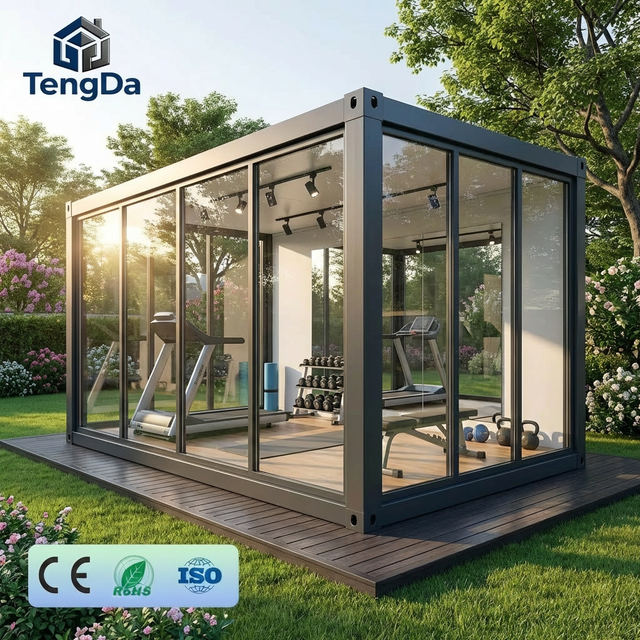 Single Story Portable Casas Contenedor Prefabricated Modular Assemble Ready Sandwich Panel Glass Office Building Bedroom
