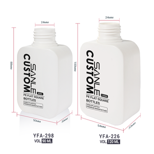 زجاجة بلاستيكية مربعة الشكل بسعة 100 مل (3 أونصات) مع مضخة، مخصصة بشعار حسب الطلب، لتعبئة الشامبو والبلسم واللوشن - Product Image 6