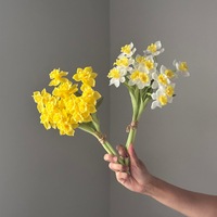Bouquet de narcisses artificiels de haute qualité, fleurs artificielles au toucher réel pour la décoration de mariage