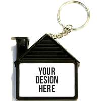 Porte-clés mètre ruban personnalisé en forme de maison – Cadeau promotionnel pour agents immobiliers et nouveaux propriétaires – Compact, précis et durable