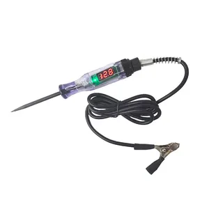 Probador de circuito Digital LCD automotriz de 6-24V, pantalla LED de voltaje Digital, probador de luz de bajo voltaje para coche y camión con sonda de acero inoxidable - Product Image 1