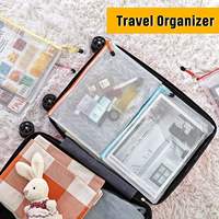 Soporte de almacenamiento de documentos de PVC B3 A4 A5 personalizado, bolsa organizadora de bolsa de archivo con cremallera de plástico de malla transparente impermeable para documentos