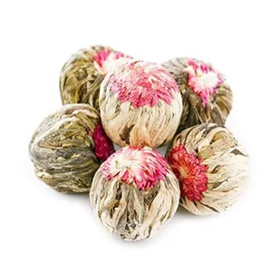 100% Natural Handmade Beautiful Green Tea Blooming Flower Tea Balls for Slimming Tea