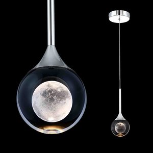 Lampadario Moderno a Sospensione in Ferro con Paralume a Canna, Telecomando, LED Dimmerabile Bianco Caldo, Grande a Forma di Luna/Goccia, 3500K, per Sala da Pranzo - Product Image 1