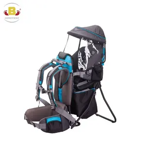 hiking backpack baby carrier with safety mental frame waterproof hood with EN13209 certificate