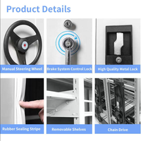 Compacteur de dossiers en acier, Compacteur mobile, Armoires de classement, Système d'étagères mobiles, Système de stockage de dossiers